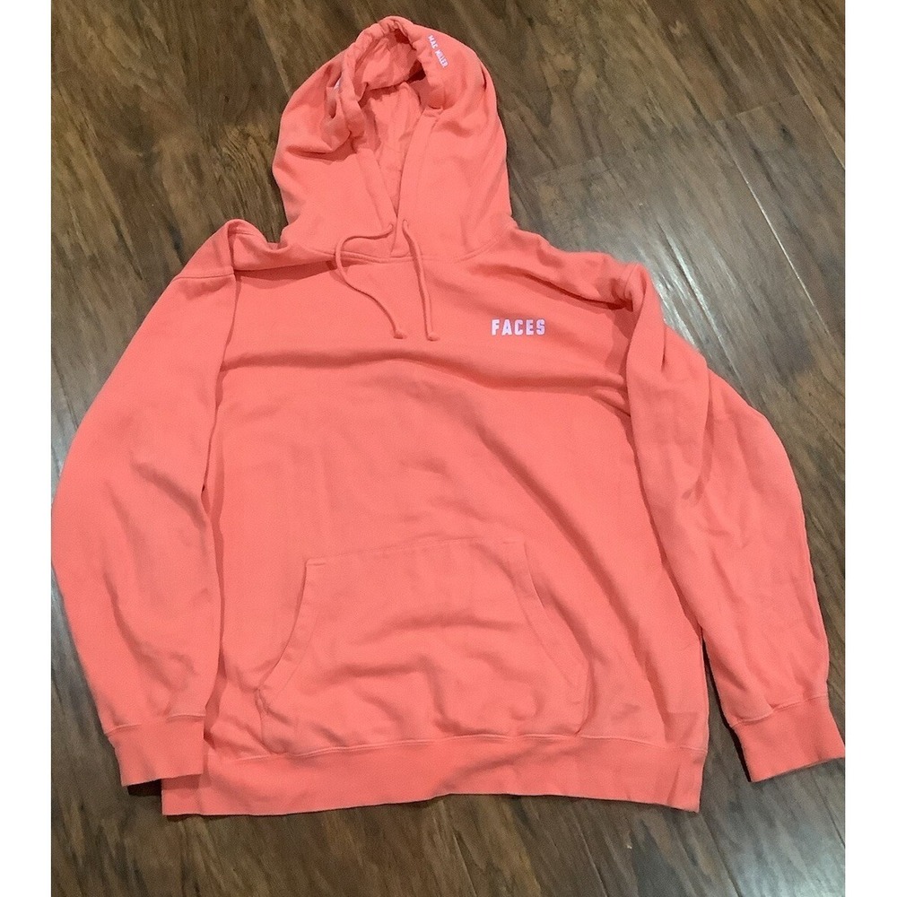 Mac Miller Faces 2014 Remember Album Graphic Pullover Hoodie Coral Unisex L